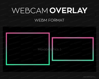 Watermelon Gradient Webcam Frame for Streaming, Twitch Streamlabs OBS Webcam Overlay