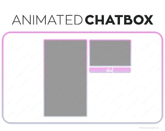 Pink Grayish Chatbox Overlay for Streamers | Premade Twitch Streamlabs OBS Chatbox Overlay