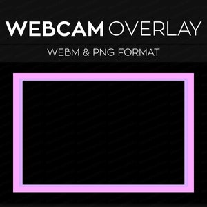 Cornice webcam rosa e viola per streaming, bordo webcam di gioco, sovrapposizione webcam OBS Twitch Streamlabs