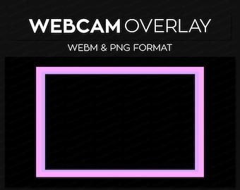 Pink and Purple Webcam Frame for Streaming, Gaming Webcam Border, Twitch Streamlabs OBS Webcam Overlay
