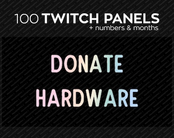 Light Gradient Pastel Twitch Panels, Premade Twitch PNG Panels Set Bundle, Twitch Profile Panel Package