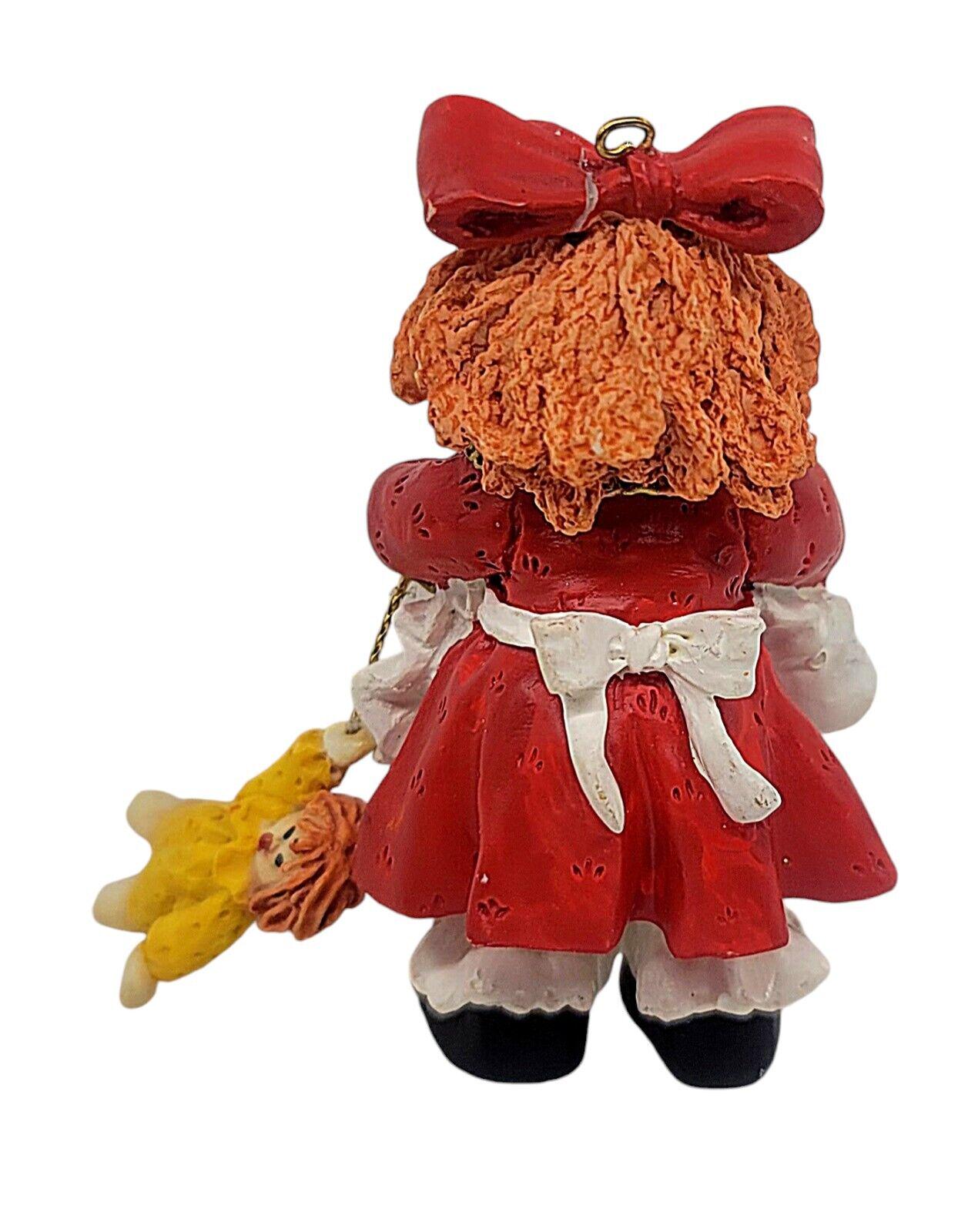 Vintage Precious Ceramic Ragdoll Ornament With Baby Doll 3