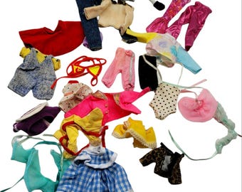 Vintage Lot Barbie Infant Toddlers Skipper Size Clothing Shirts Jackets Pants