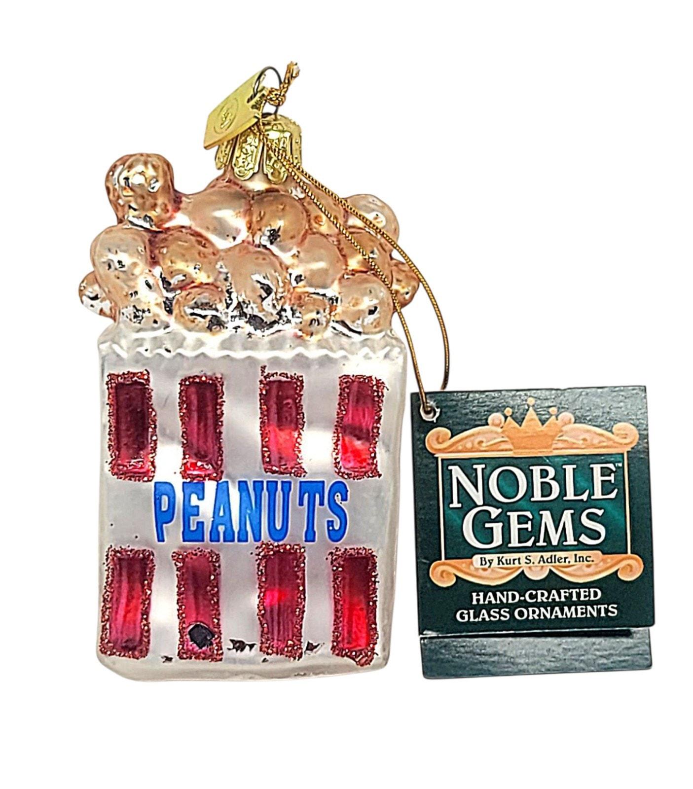 Vintage Kurt Adler Noble Gems Novelty Bag of Peanuts Glass