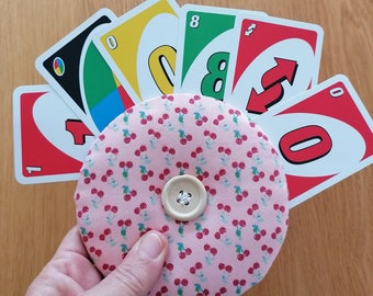 porte-cartes à jouer rond, porte-cartes pour les mains des enfants, rose