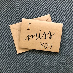 I Miss You Karte / Individuelle Karte / 4er oder 8er Set