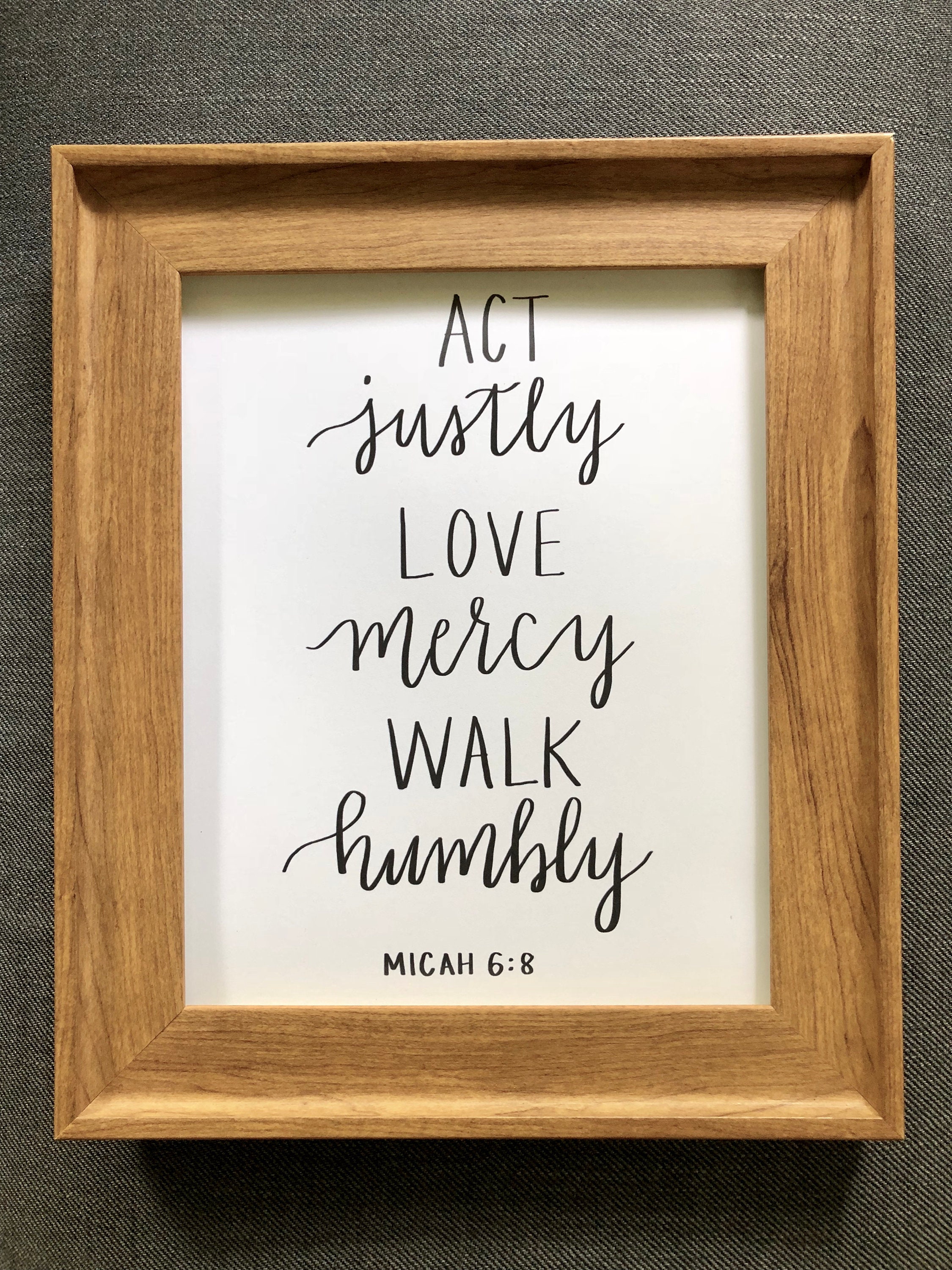 Micah 6:8 Print Instant Download Printable Art | Etsy