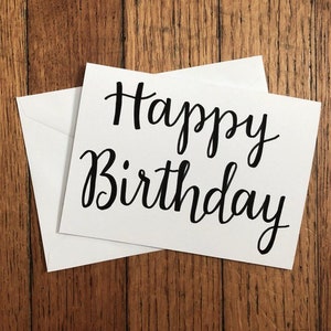 Cartão de Feliz Aniversário // Cartão Individual // Conjuntos de 4 ou 8