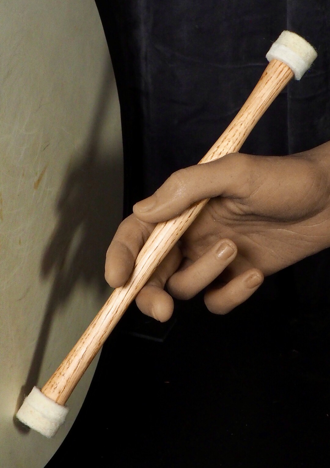 Mallet End Bodhrán Tipper 10.5 Hardwood white Oak With Offset Ergonomic