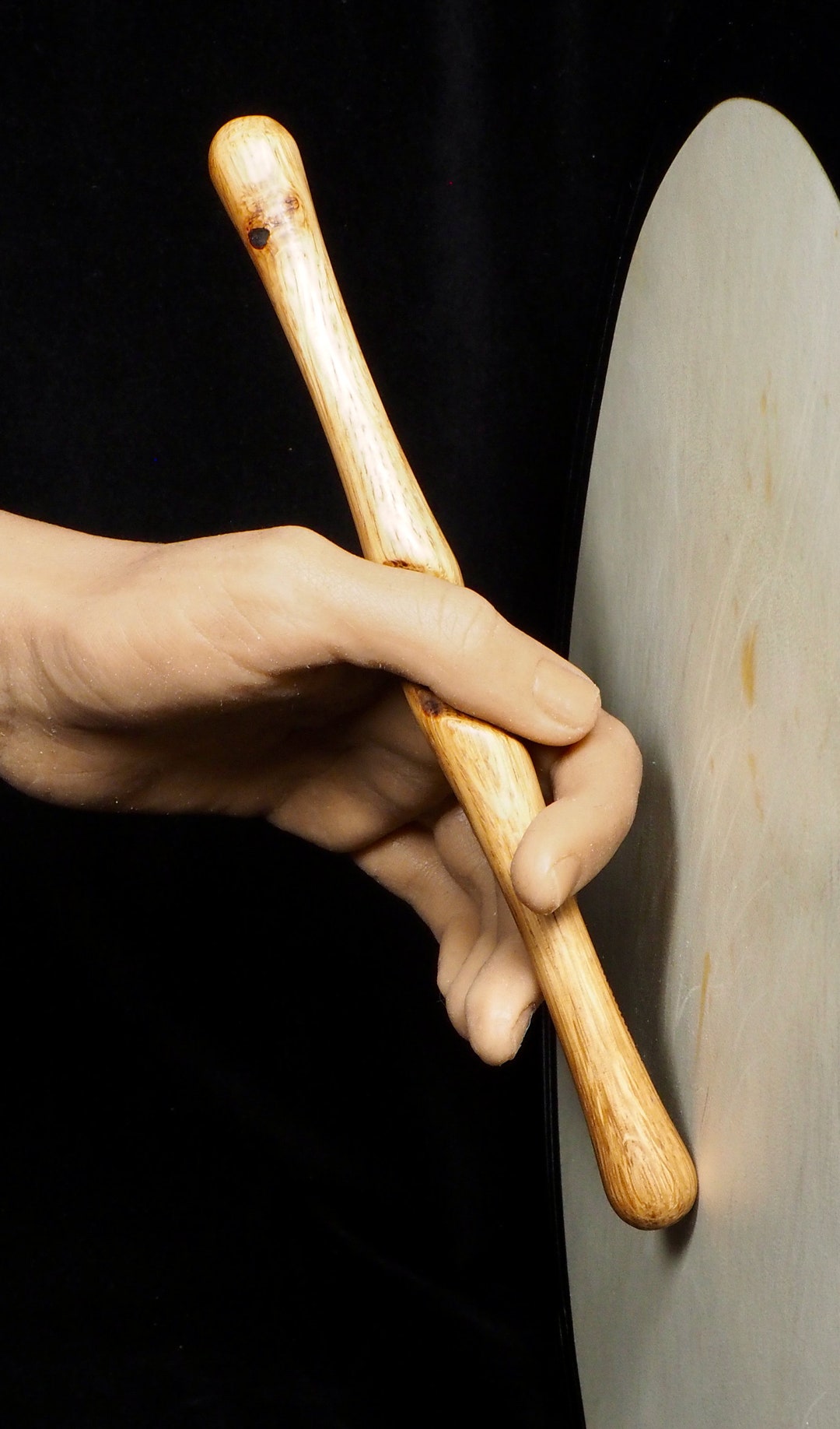 LEFT HANDED Bodhrán Tipper 9.5 White Oak With Ergonomic Etsy