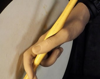Bodhrán Tipper 11.5" hardwood (Osage Orange) with ergonomic grip  - E546
