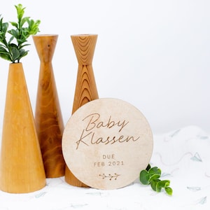 Plaque d’annonce de grossesse | Date d’échéance | Bientôt | Plaque de la carte d’étape de naissance |  Plaque d’annonce | Photo Prop | Cadeau de douche de bébé