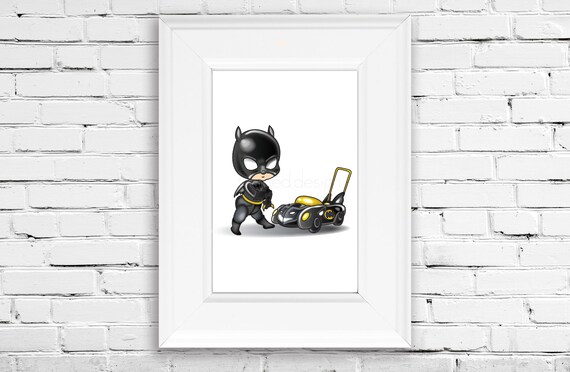 Baby Batman Batman Dc Comics Gift Print Instant Etsy