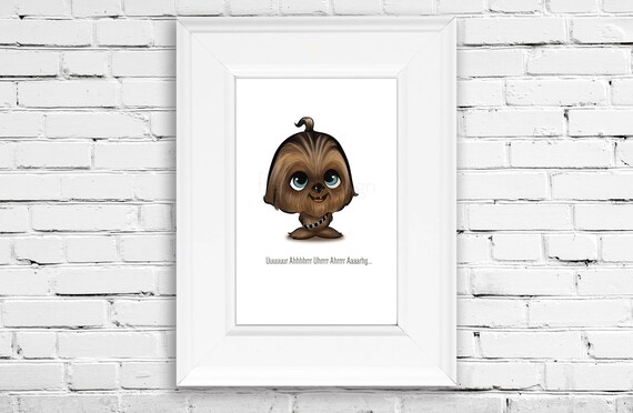 Star Wars Arte Bebe Chewbacca Star Wars Impresion Etsy Star Wars Arte Bebe Chewbacca Star Wars Impresion Etsy