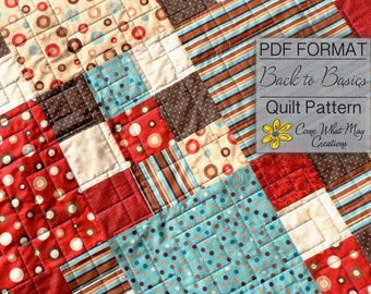 Nine Patch Quilt Pattern: Einfache Baby & Lap Quilts für Anfänger (PDF)