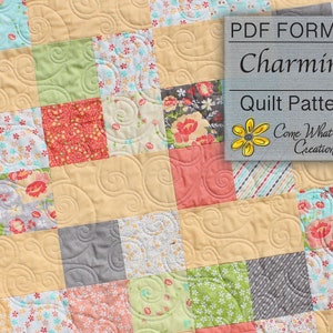 Baby Quilt Patterns PDF Easy Quilt Patterns for Charm Packs Quilt Pattern  for Babies Kids Quilts Pinwheel Quilting Pattern 