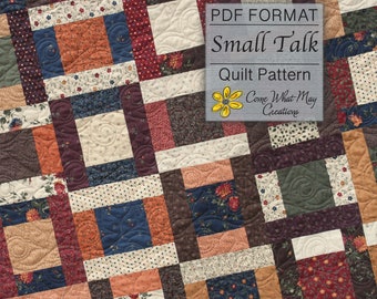 Lap Quilt Patroon, Baby Quilt Patroon, Layer Cake Quilt Patroon, Eenvoudig Quilt Patroon, PDF Quilt Patroon, Beginner Quilt Patroon, Small Talk