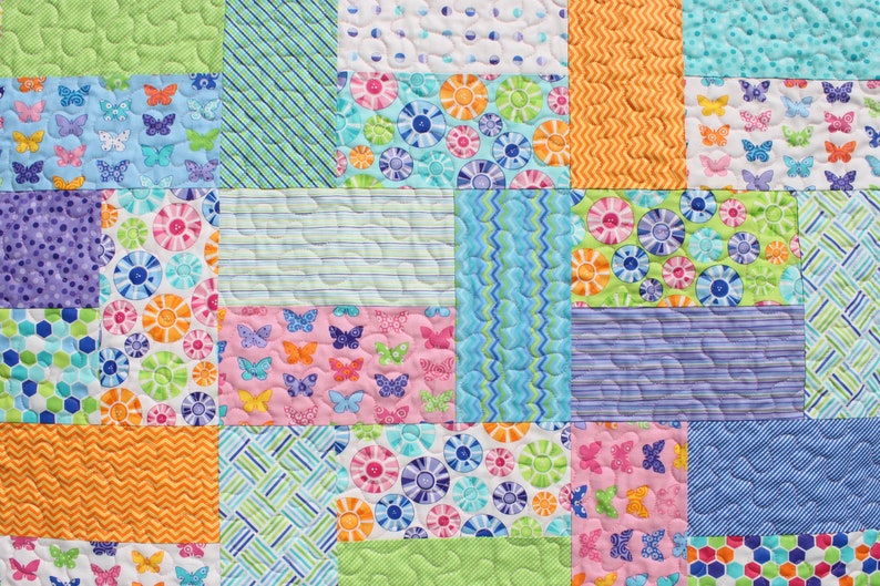 Lap Quilt Pattern, PDF Quilt Pattern, Layer Cake Quilt Pattern, Double Dare, Easy Quilt Pattern, Baby Quilt Pattern, Beginner Quilt Pattern image 5