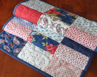 American Table Runner, USA Table Runner, Quilted 4th of July Table Runner, Belle Isle, Independence Day Table Runner, Americana Decor