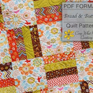 Baby Quilt Pattern, Jelly Roll Quilt Pattern, Lap Quilt Pattern, Beginner Quilt Pattern, Strip Quilt, Easy Quilt Pattern, Bread and Butter