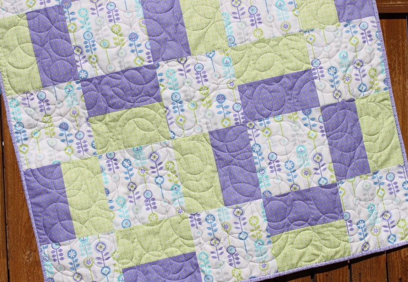 Baby Quilt Pattern, Digital Quilt Pattern, Flip Flop Baby Quilt Pattern, Square Baby Quilt Pattern, Beginner Quilt Pattern, Easy Pattern image 4