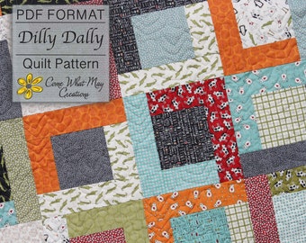 Baby Quilt Patroon, Lap Quilt Patroon, Layer Cake Quilt Patroon, Eenvoudig Quilt Patroon, PDF Quilt Patroon, Beginner Quilt Patroon, Dilly Dally