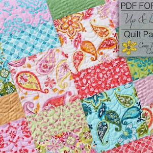 PDF Quilt Pattern, Layer Cake Pattern, Up and Down Quilt Pattern, Baby Quilt Pattern, Lap Quilt Pattern, Beginner Quilt Pattern, Easy Quilt