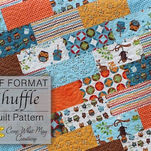 Baby Quilt Pattern, Lap Quilt Pattern, Layer Cake Quilt Pattern, Fast Quilt Pattern, Beginner Quilt Pattern, Easy Quilt Pattern, Shuffle