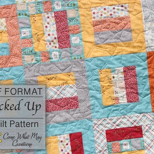 Baby Quilt Pattern, Jelly Roll Quilt Pattern, Lap Quilt Pattern, Beginner Quilt Pattern, Strip Quilt, PDF, Easy Quilt Pattern, Locked Up