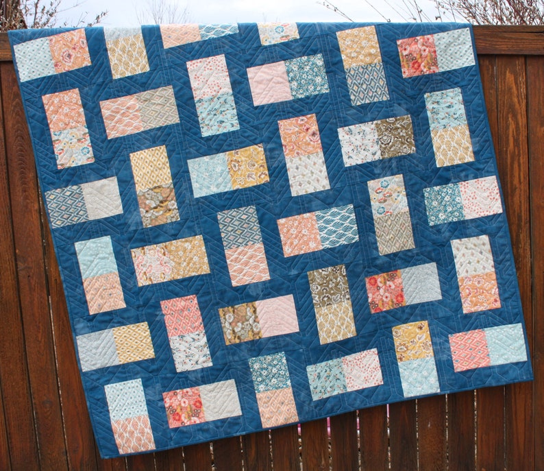 Lap Quilt Pattern, Baby Quilt Pattern, Charm Pack Quilt Pattern, Easy Quilt Pattern, PDF Quilt Pattern, Beginner Quilt Pattern, Postcards image 2