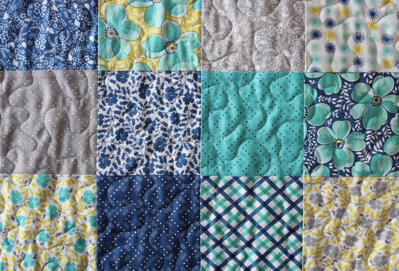 Spring Table Runner Aqua Table Runner Navy Blue Table Etsy