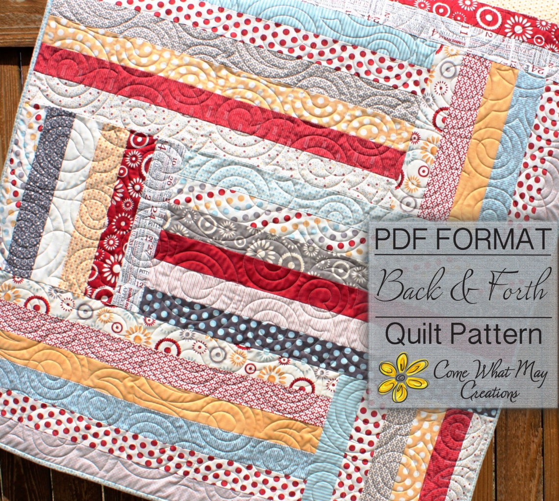 Baby Quilt Pattern Jelly Roll Quilt Pattern Back & Forth Etsy