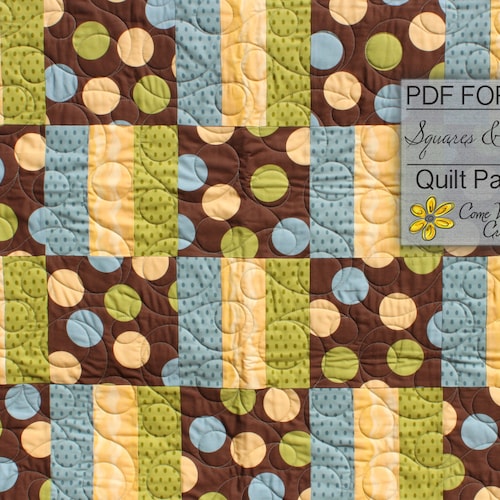 Motif de courtepointe pour bébé, motif Fat Quarter, motif de courtepointe clôture, motif de courtepointe pour débutant, motif de courtepointe facile, courtepointe de base, carrés et bandes