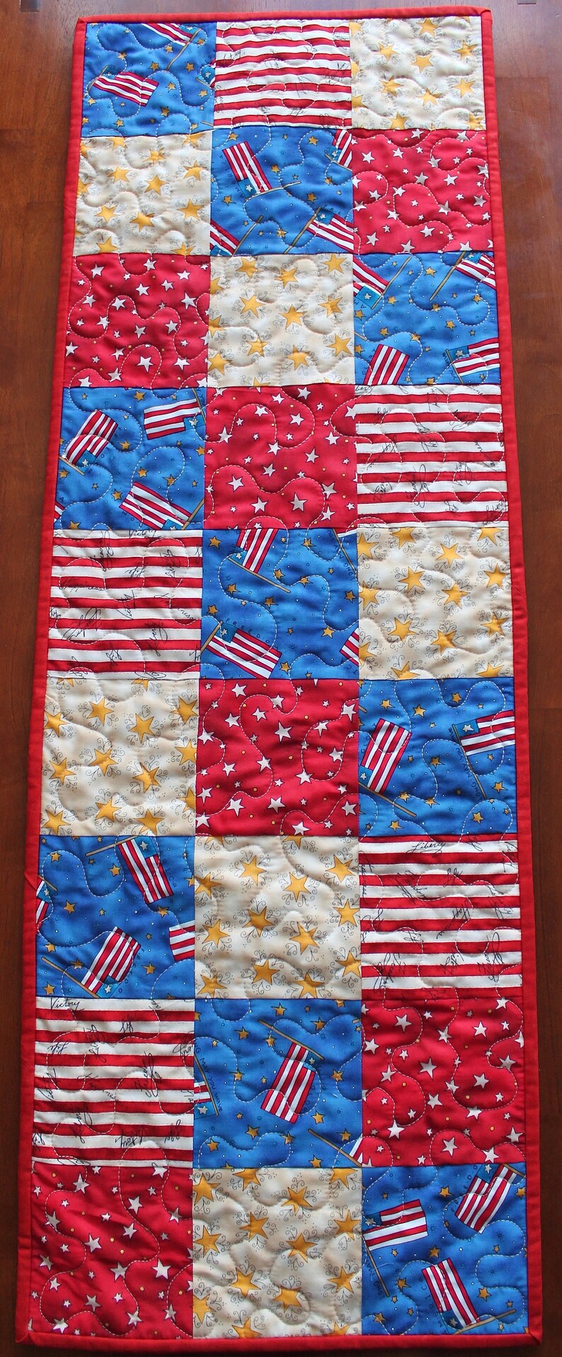 Independence Day Table Runner 4th of July Table Runner July 4th American Table Runner Memorial Day Decor USA Decor Red White Blue