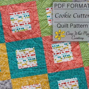 Baby Quilt Pattern, Fat Quarter Quilt Pattern, Lap Quilt Pattern, Beginner Quilt Pattern, Easy Quilt Pattern, Fast Pattern, Cookie Cutter