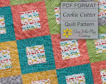 Baby Quilt Muster, Fat Quarter Quilt Muster, Lap Quilt Muster, Anfänger Quilt Muster, Einfaches Quilt Muster, Schnelles Muster, Ausstecher