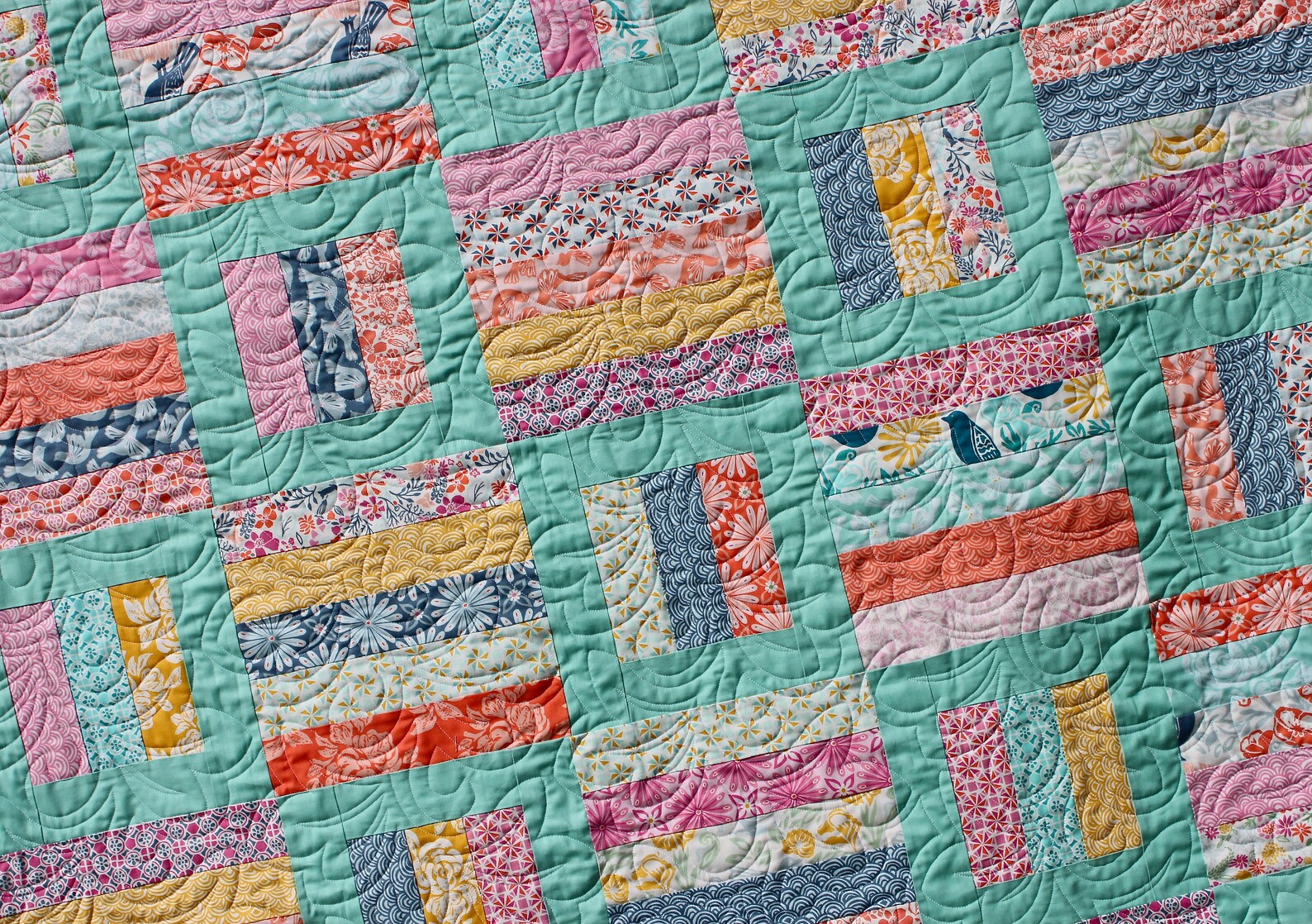 Aqua Lap Quilt Aqua Quilt Handmade Lap Quilt Throw Aqua Etsy