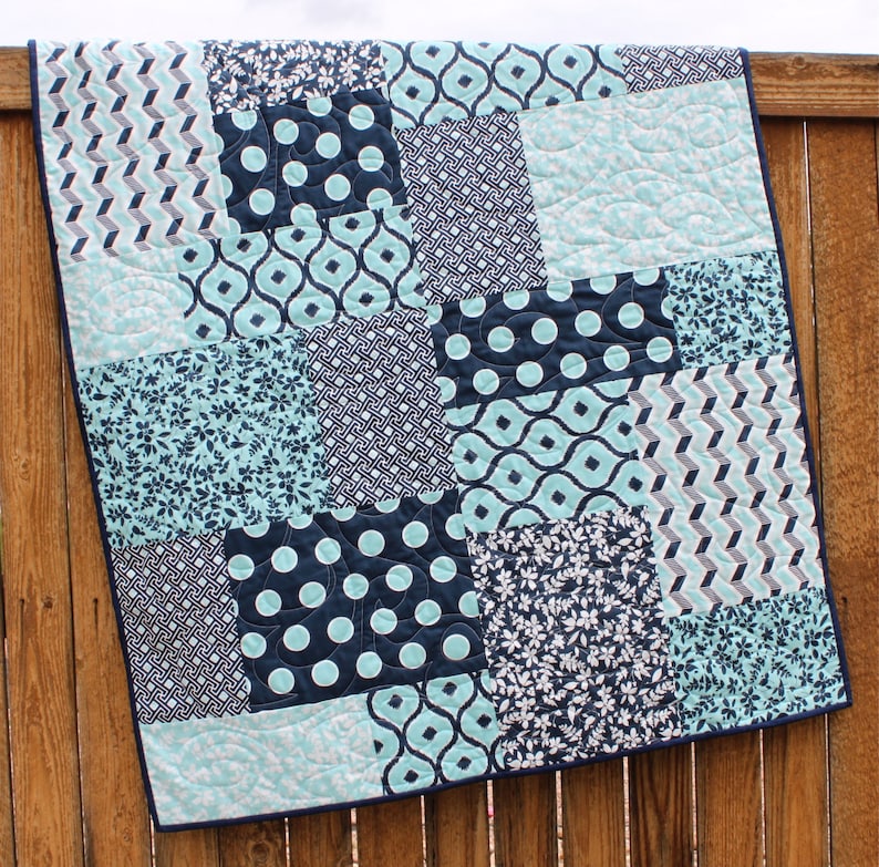 Baby quilt pattern fat quarter quilt pattern big bold baby etsy
