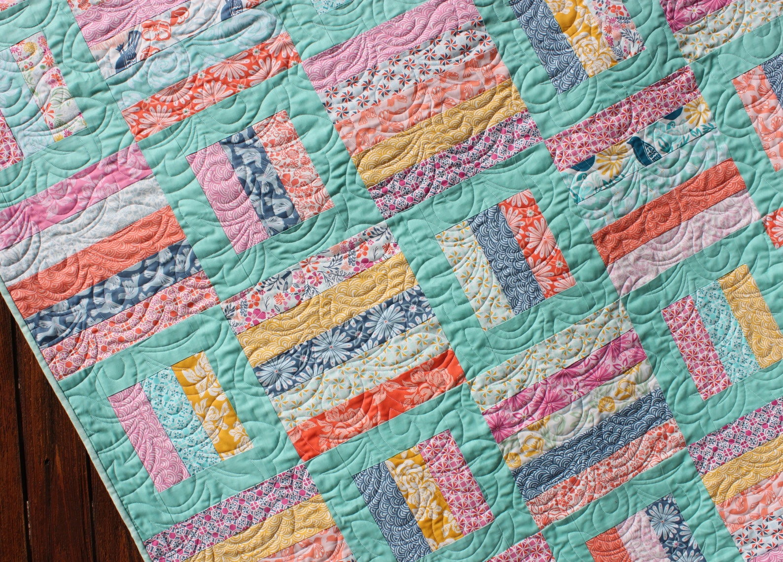 Aqua Lap Quilt Aqua Quilt Handmade Lap Quilt Throw Aqua Etsy