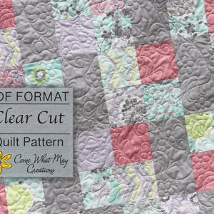 Baby Quilt Muster, Schoß Quilt Muster, PDF Quilt Muster, Charm Pack Quilt Muster, klarer Schnitt, einfaches Quilt Muster, Anfänger Quilt Muster