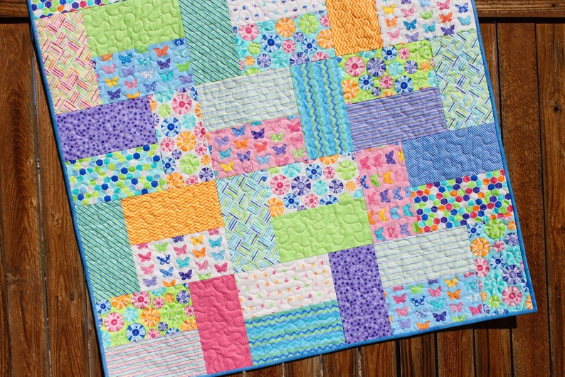 Lap Quilt Pattern, PDF Quilt Pattern, Layer Cake Quilt Pattern, Double Dare, Easy Quilt Pattern, Baby Quilt Pattern, Beginner Quilt Pattern image 4