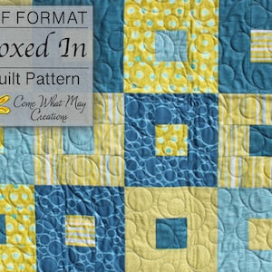Motif de courtepointe pour bébé, motif de courtepointe Fat Quarter, motif de courtepointe sur les genoux, motif de courtepointe pour débutant, motif de courtepointe facile, motif rapide, basique, en boîte