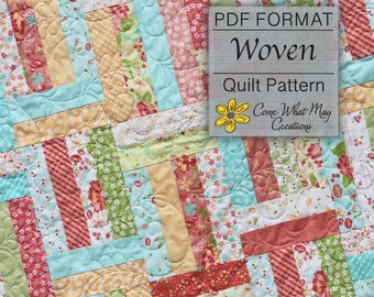 Baby Quilt Muster, Jelly Roll Quilt Muster, Lap Quilt Muster, Basic Baby Quilt Muster, gewebt, Anfänger Quilt Muster, Streifen Quilt, PDF