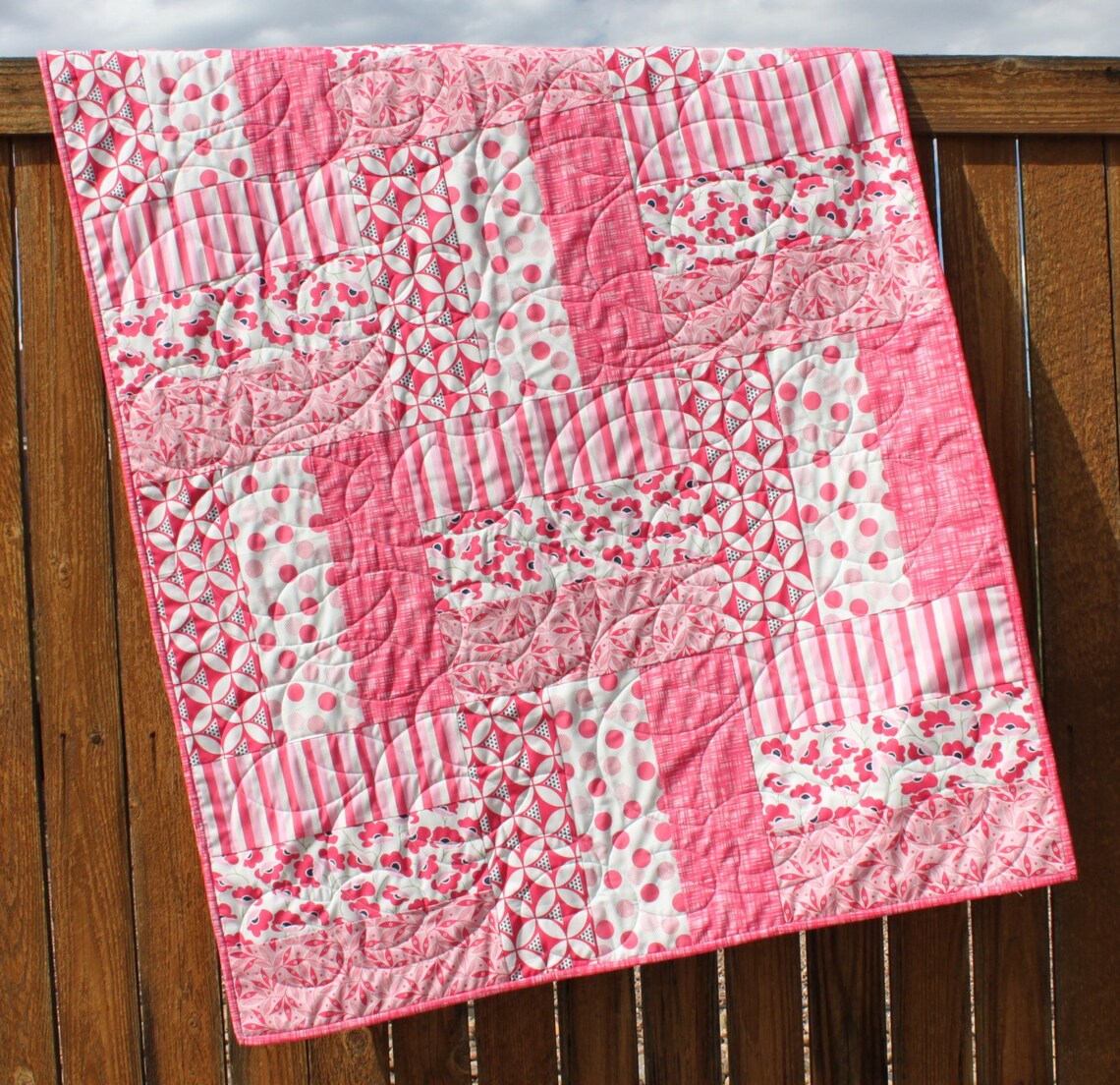 Baby Quilt Pattern Lap Quilt Pattern Jumbo Rails Baby Quilt Etsy