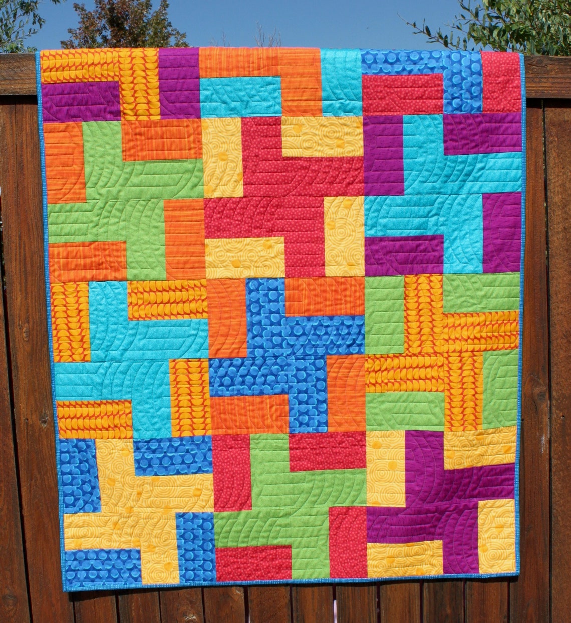 Bright Baby Quilt Crib Quilt Gender Neutral Baby Quilt Baby Etsy
