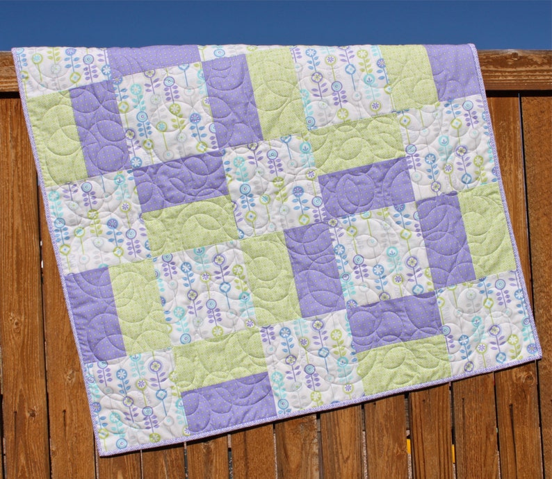 Baby Quilt Pattern, Digital Quilt Pattern, Flip Flop Baby Quilt Pattern, Square Baby Quilt Pattern, Beginner Quilt Pattern, Easy Pattern image 3