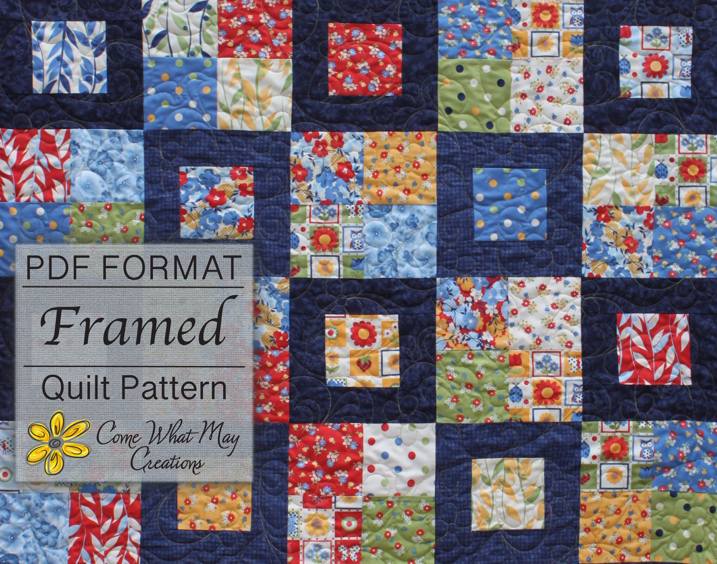 Baby Quilt Pattern Charm Pack Quilt Pattern Framed Lap Etsy Australia