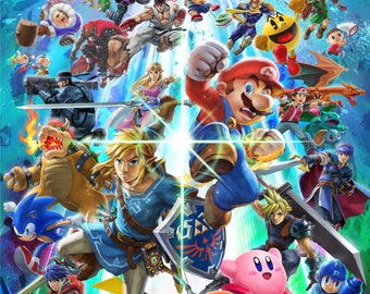 Large Smash Brothers Ultimate Poster