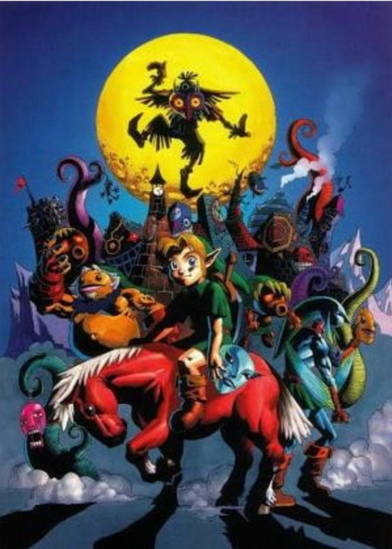 Majoras Mask Art Poster Etsy