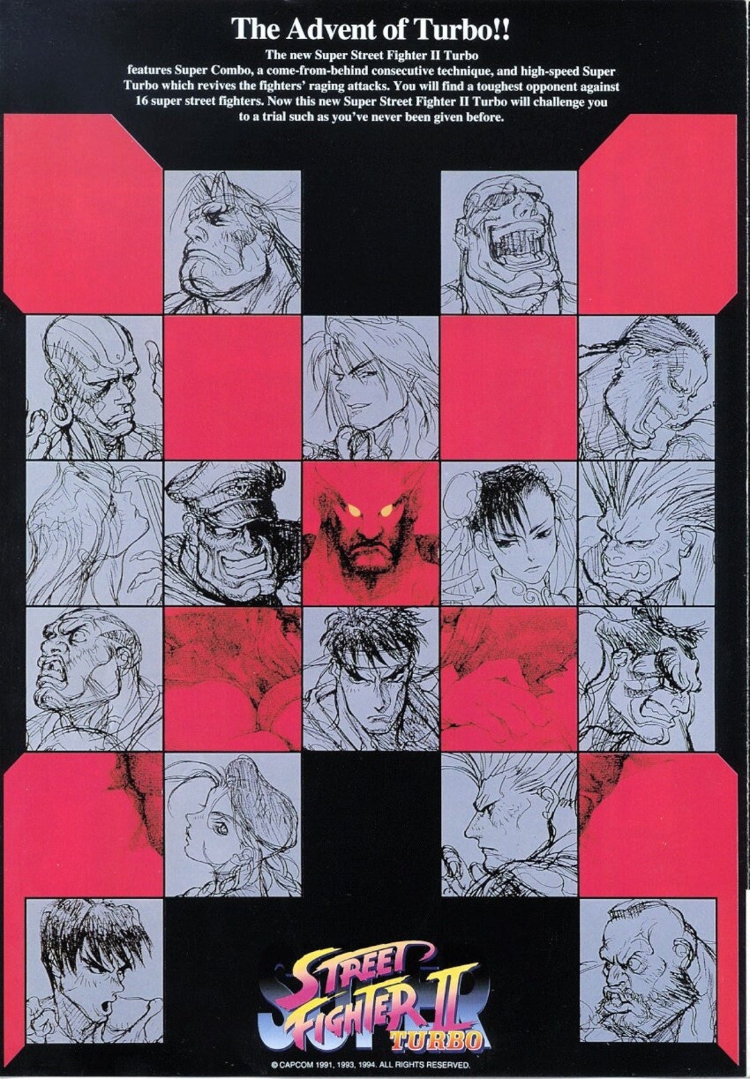 Super Street Fighter 2 Turbo Promotional Poster - Etsy 日本